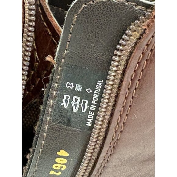 ECCO Touch 25 Lace Up Leather Boots Women’s 9.5 40 EU Side Zip Brown Bootie - Picture 10 of 15